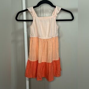 Cat & Jack Pink Tiered Ombré Linen Sleeveless Sundress size 4T